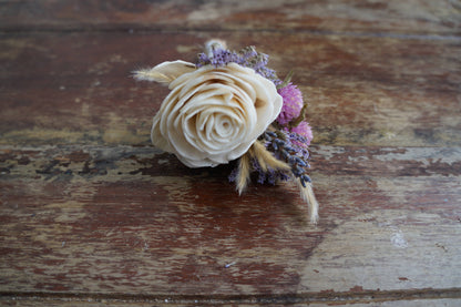 Lavender Dreams Sola Flower Boutonniere
