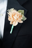Mint Sorbet Sola Flower Boutonniere