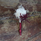 Red Velvet Cake Sola Flower Boutonniere