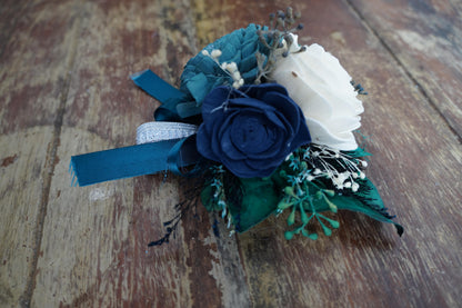 Sea Glass Sola Flower Corsage