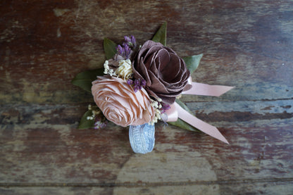 Provencal Jardin Wood Flower Corsage