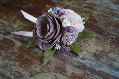 Provencal Jardin Wood Flower Corsage