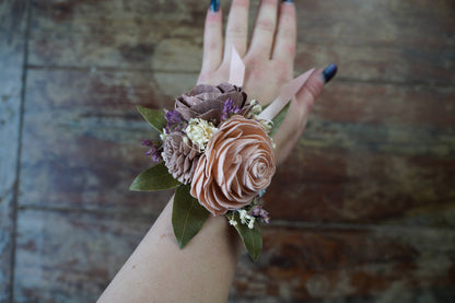 Provencal Jardin Wood Flower Corsage