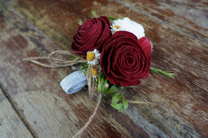Rustic Rose Sola Flower Corsage