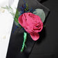 Bejewelled Wood Flower Boutonniere