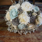Something Blue Wood Flower Bouquet