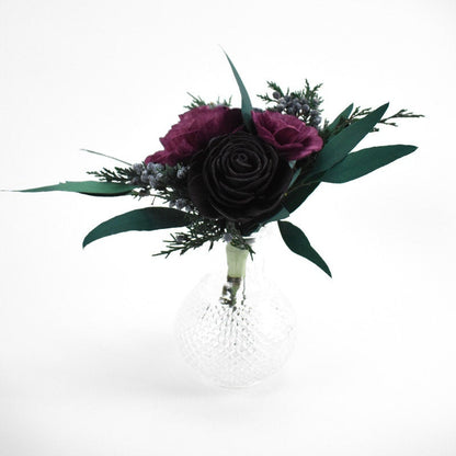 Berry and Plum Rose Sola Flower Vase Arrangement