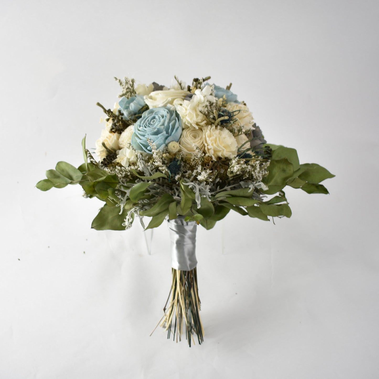 Something Blue Wood Flower Bouquet