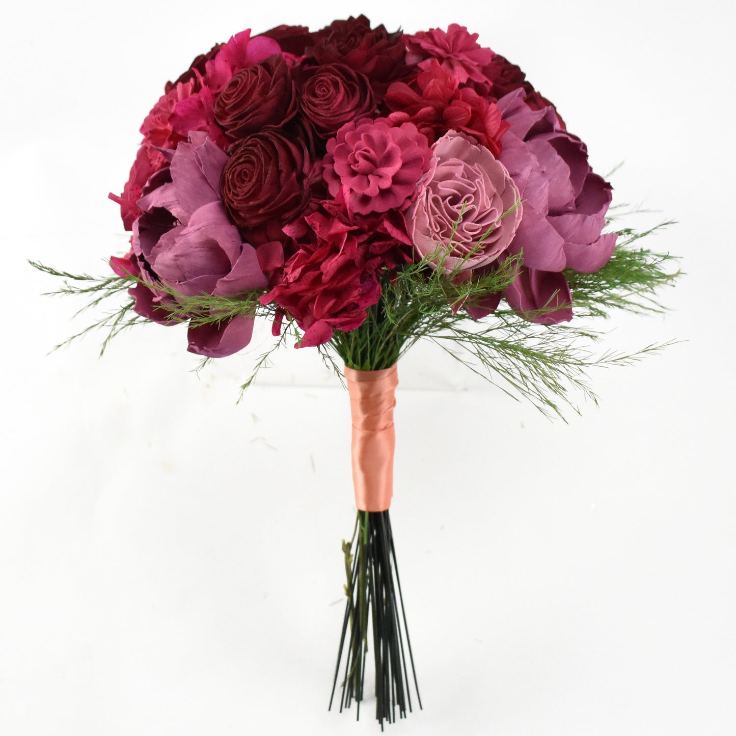 Ruby Red Wood Flower Bouquet