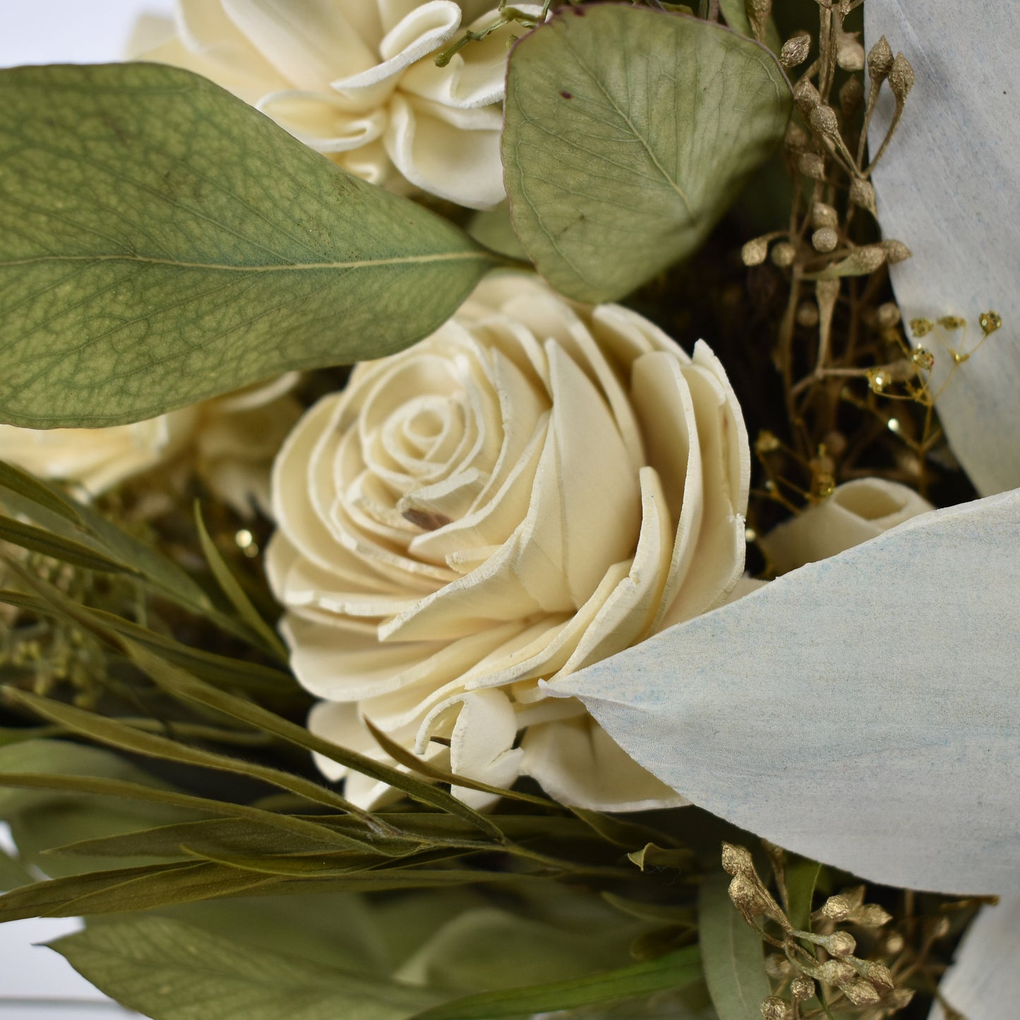 Glitter & Gold Wood Flower Bouquet