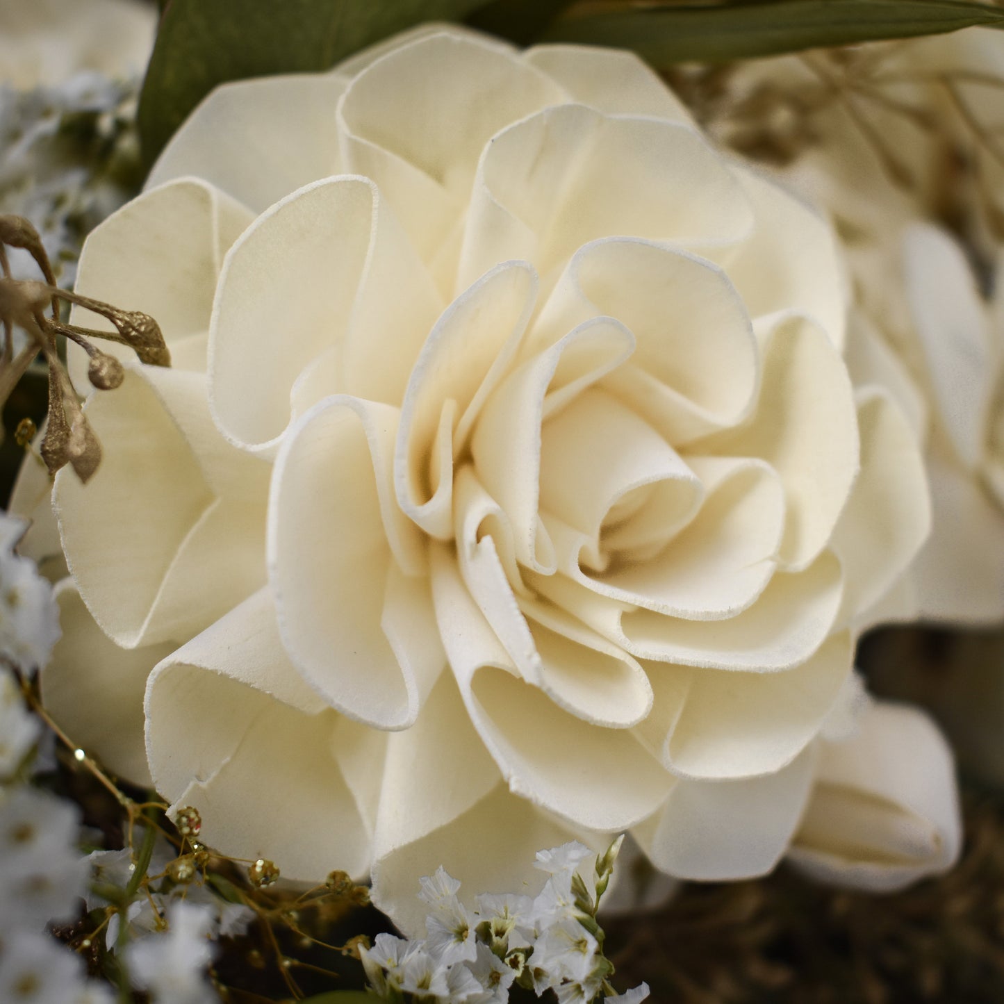 Glitter & Gold Wood Flower Bouquet