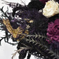Spell Bound Sola Flower Bouquet // Black and Purple Wood Flower Bouquet, Bridal Bouquet, Halloween Wedding Bouquet, gift for her
