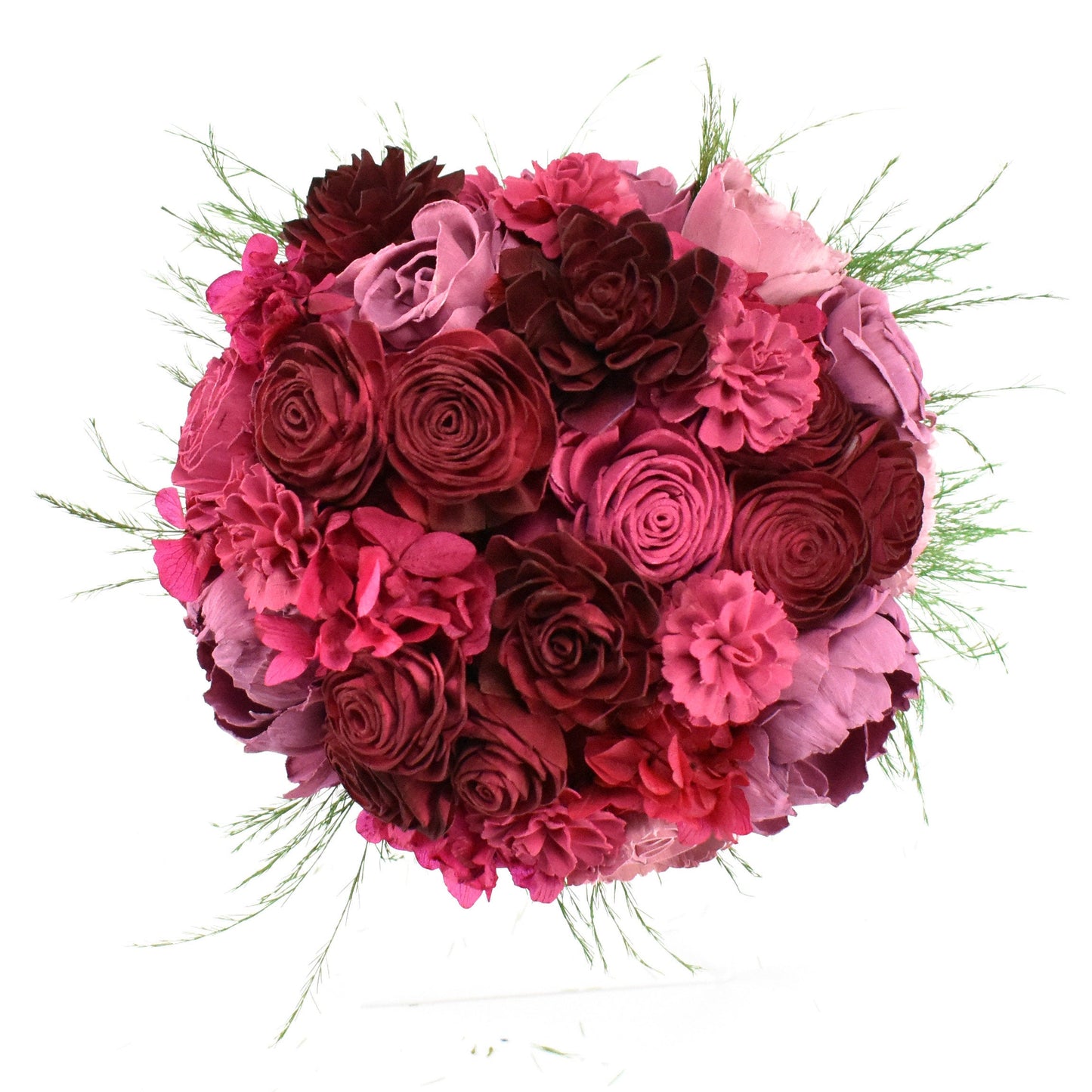 Ruby Red Wood Flower Bouquet