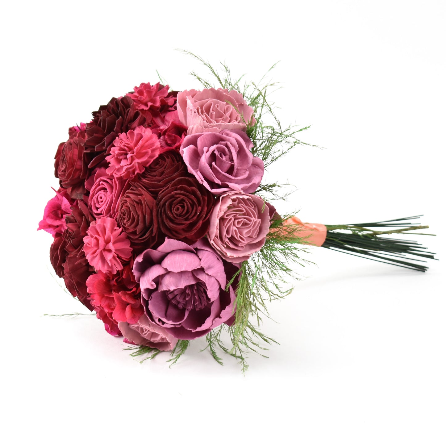 Ruby Red Wood Flower Bouquet