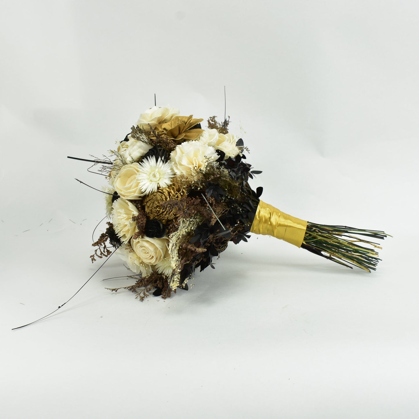 Black Tie Affair Wood Flower Bouquet