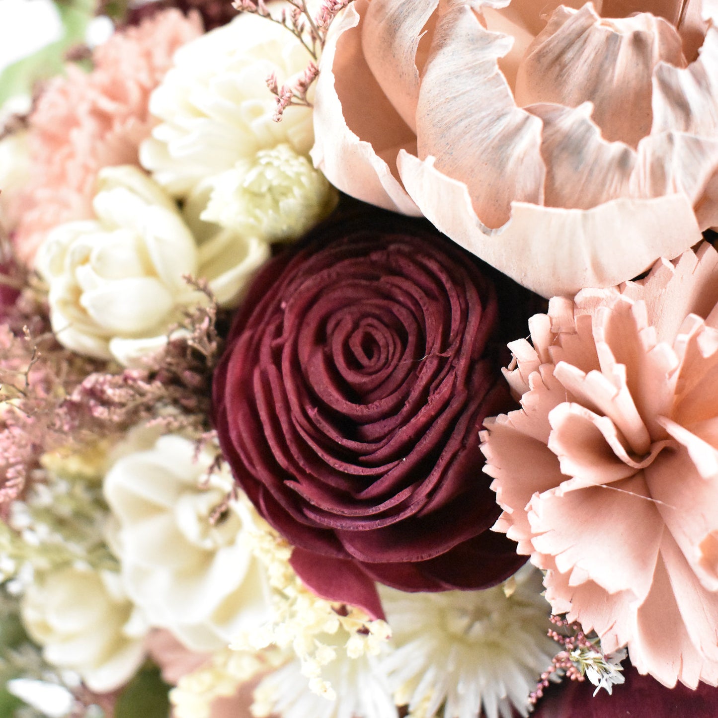Bella Roma Wood Flower Bouquet