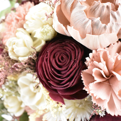 Bella Roma Wood Flower Bouquet