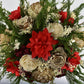 Christmas Floral Arrangement, Rustic Tin Arrangement, Christmas Sola Flowers, Christmas Decor, Christmas Gift, Christmas Arrangement