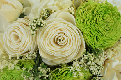 Key Lime Wood Flower Bouquet