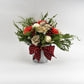 Christmas Floral Arrangement, Rustic Tin Arrangement, Christmas Sola Flowers, Christmas Decor, Christmas Gift, Christmas Arrangement