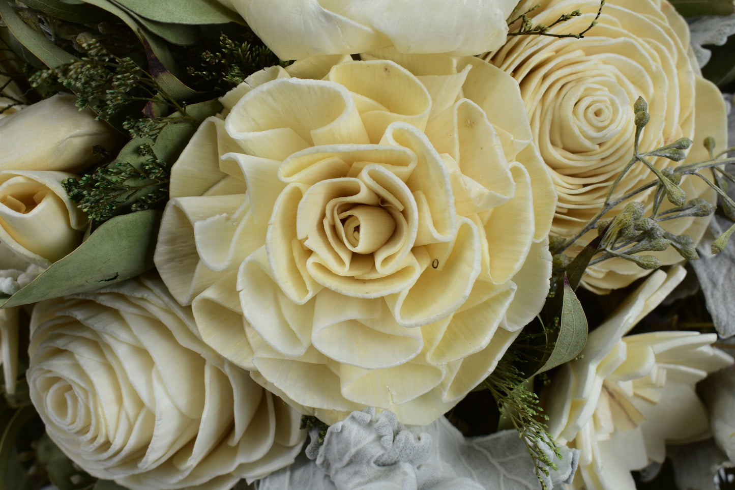 Tuscan Charm Wood Flower Bouquet Collection