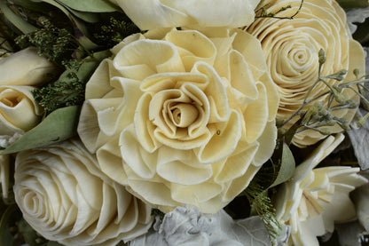 Tuscan Charm Wood Flower Bouquet Collection