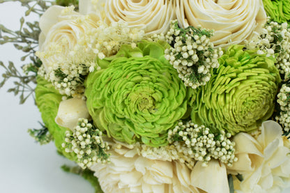 Key Lime Wood Flower Bouquet