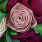Perfectly Peony Wood Flower Bouquet Collection
