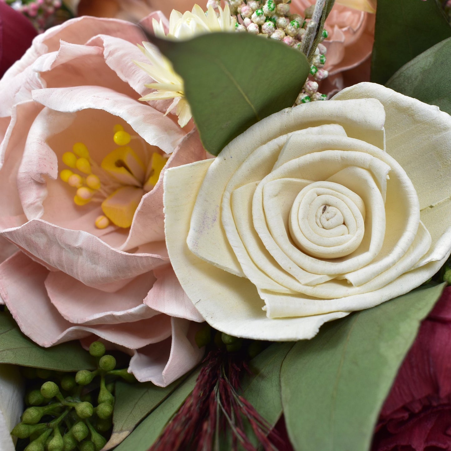 Boho Chic Wood Flower Bouquet