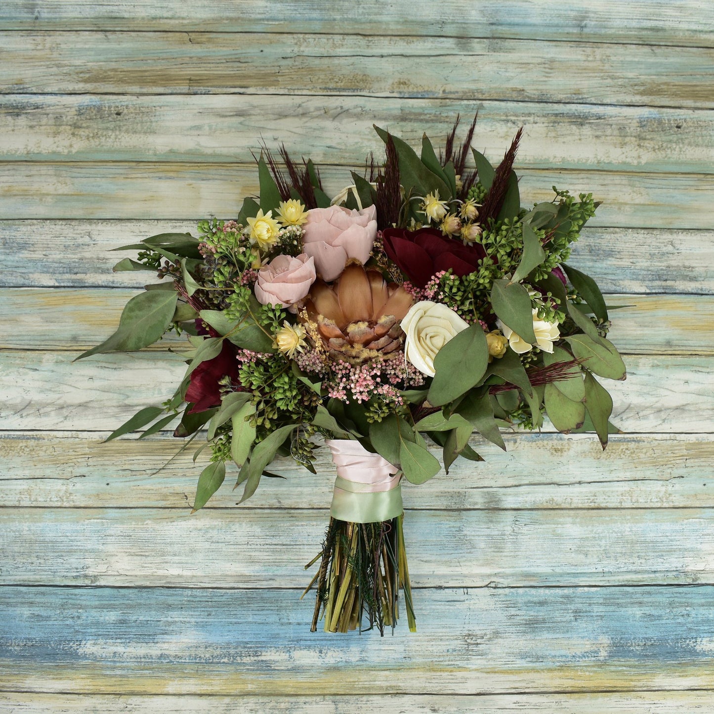 Boho Chic Wood Flower Bouquet