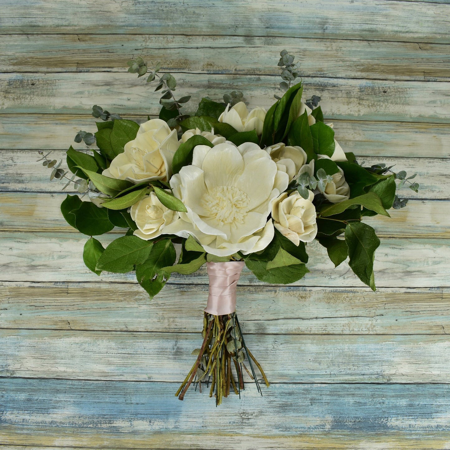 Simply Magnolia Wood Flower Bouquet Collection