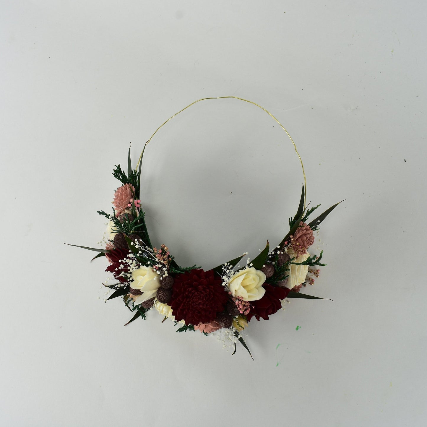 Blushing Beauty Bridal Wood Flower Hair Crown