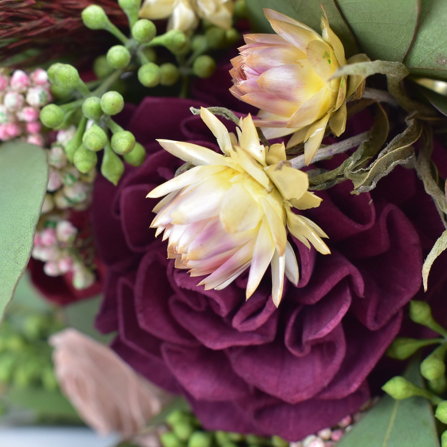 Boho Chic Wood Flower Bouquet