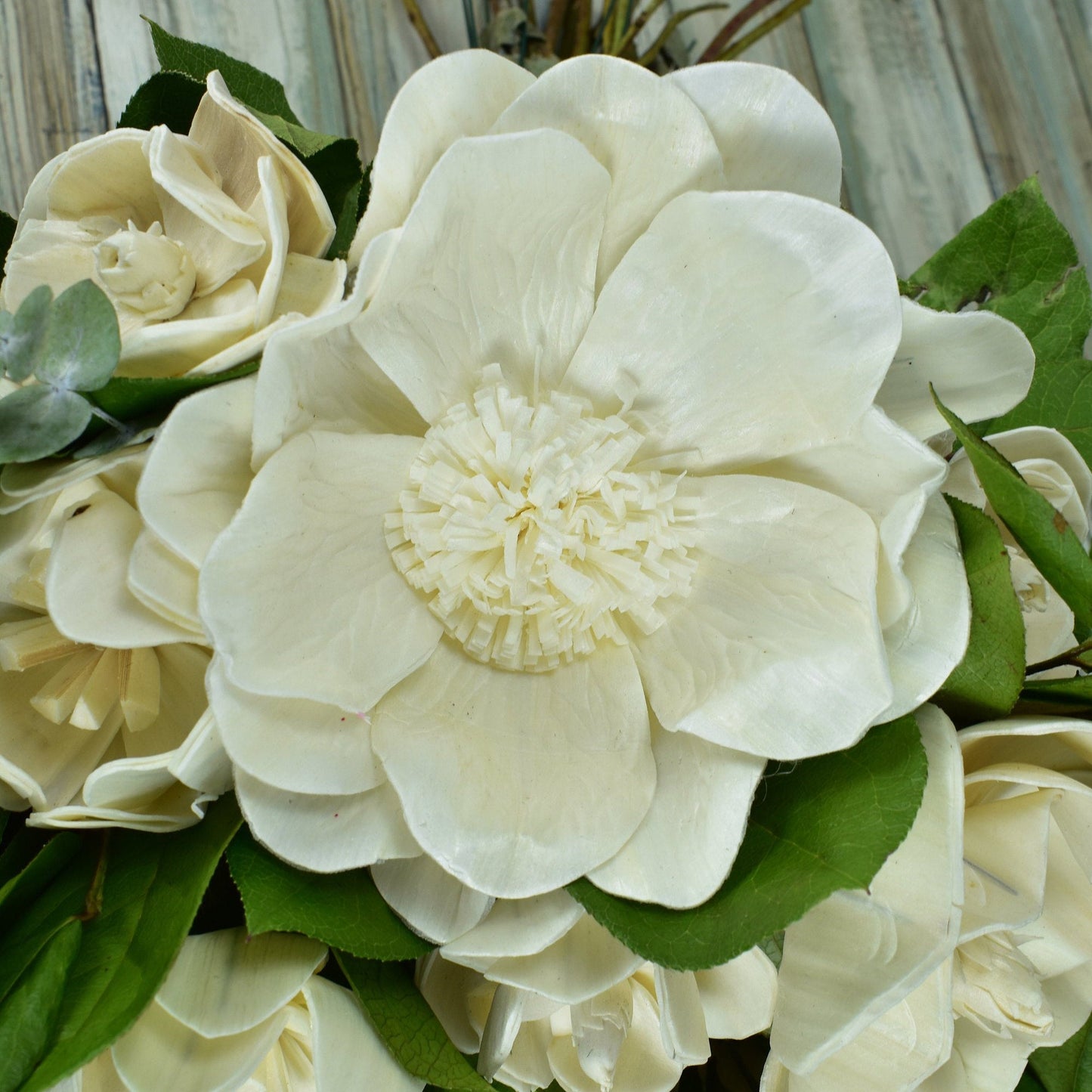 Simply Magnolia Wood Flower Bouquet Collection