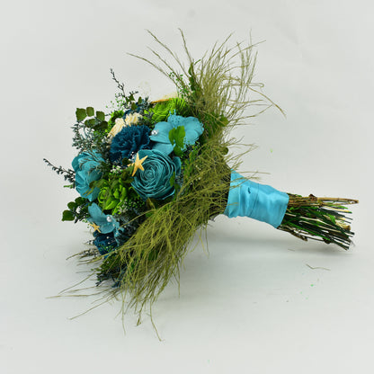 Caribbean Sea Wood Flower Bouquet Collection
