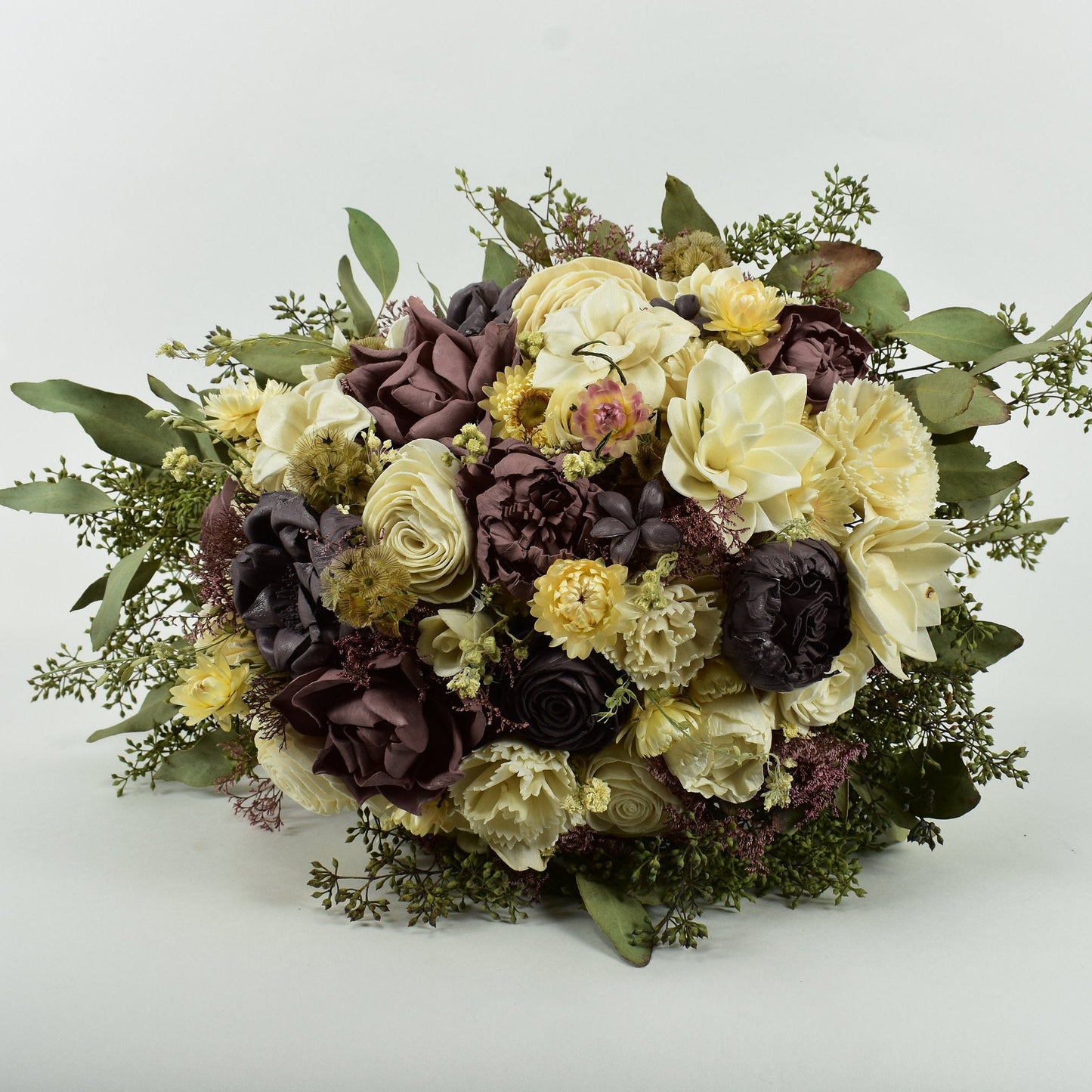 Cinder Rose Wood Flower Bouquet