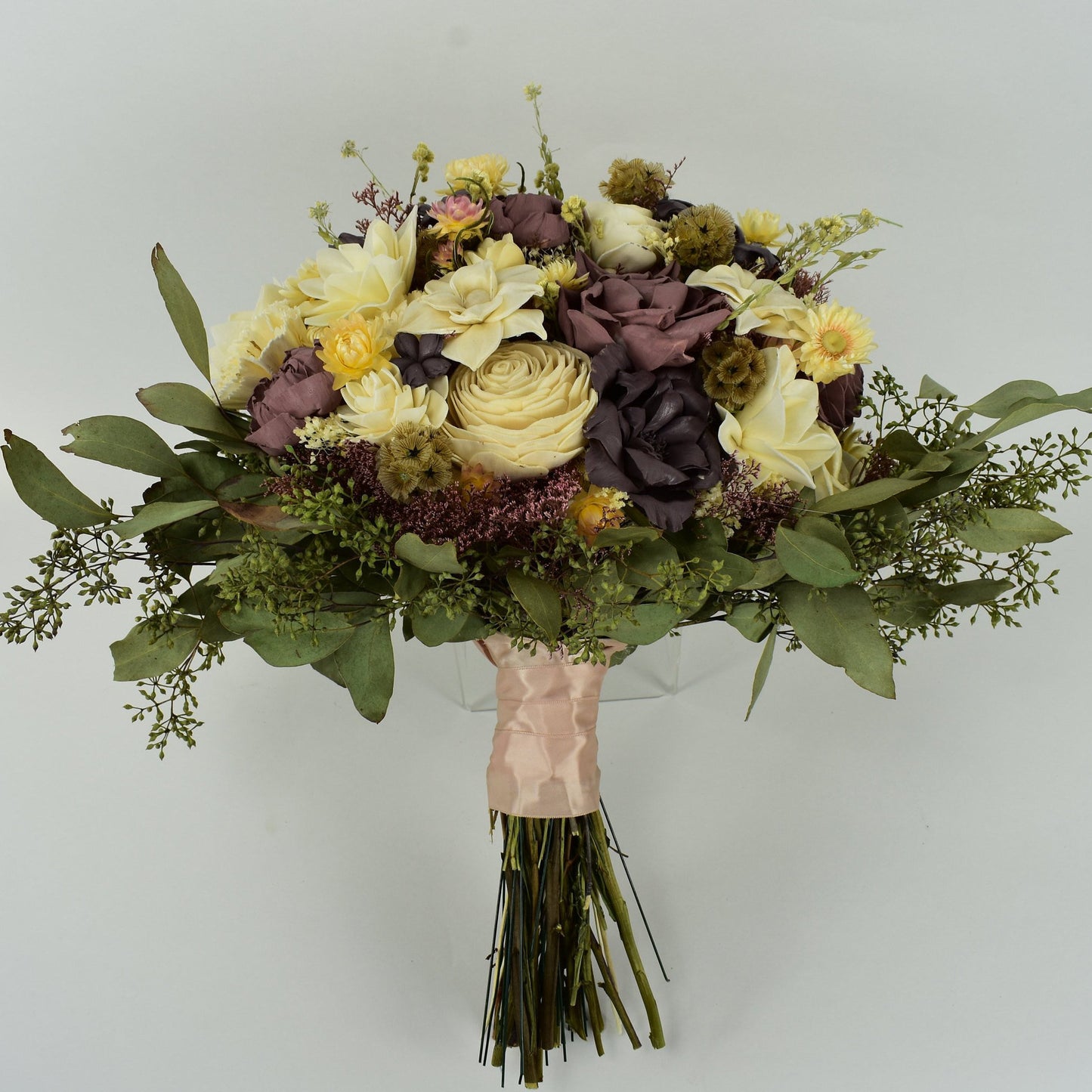 Cinder Rose Wood Flower Bouquet