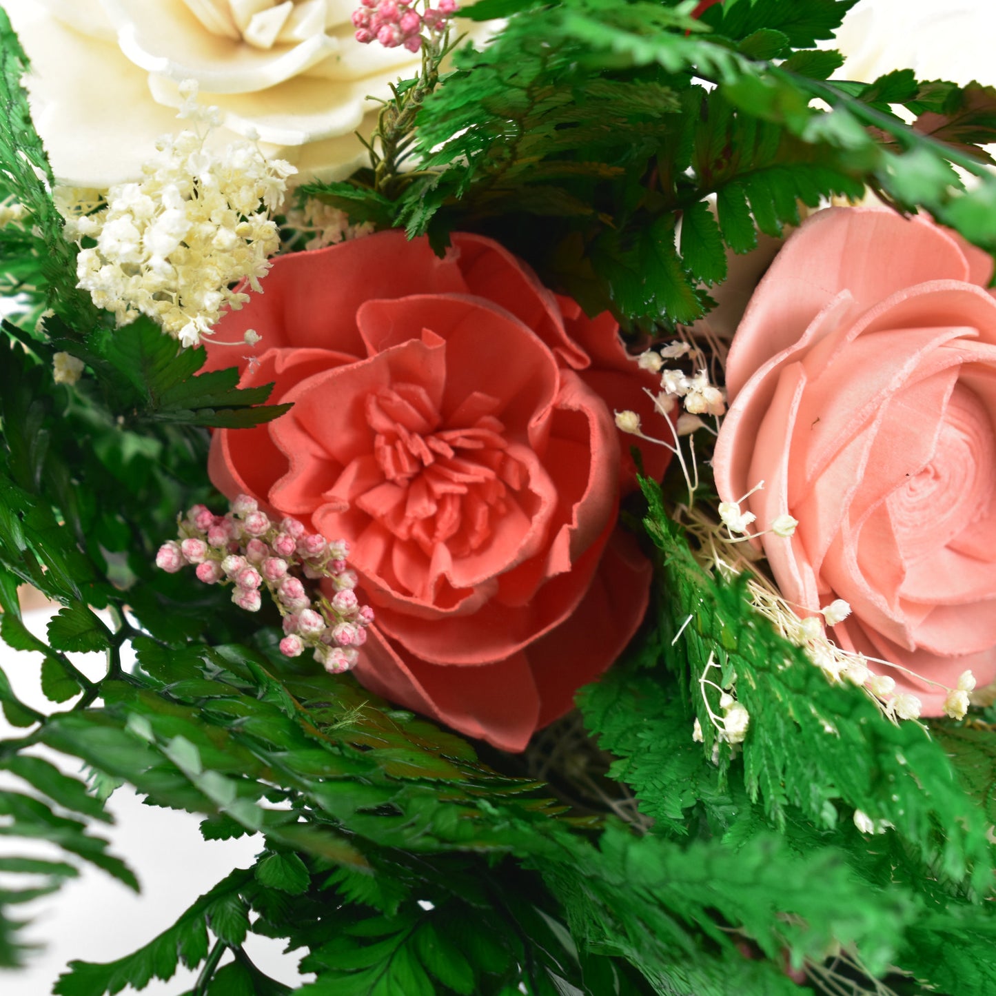 Coral Beach Wood Flower Bouquet