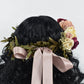 Burgundy Blush Wood Flower Bridal Hair Crown