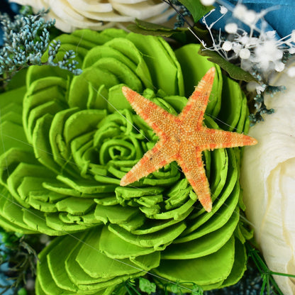 Caribbean Sea Wood Flower Bouquet Collection