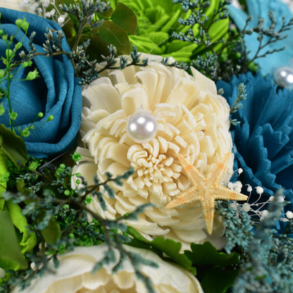 Caribbean Sea Wood Flower Bouquet Collection