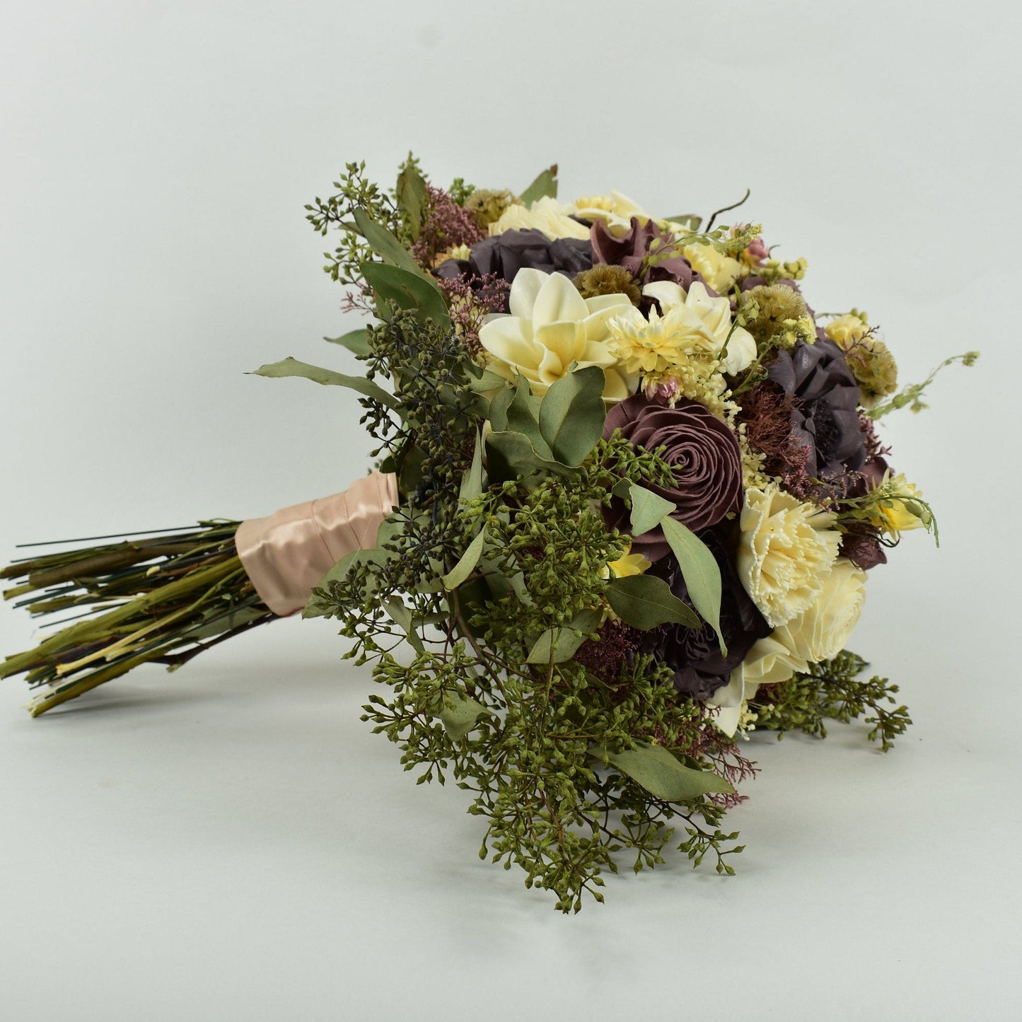 Cinder Rose Wood Flower Bouquet