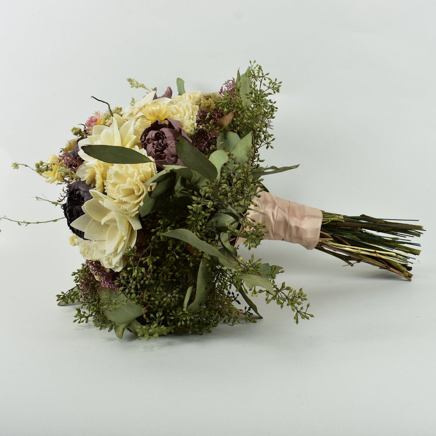 Cinder Rose Wood Flower Bouquet