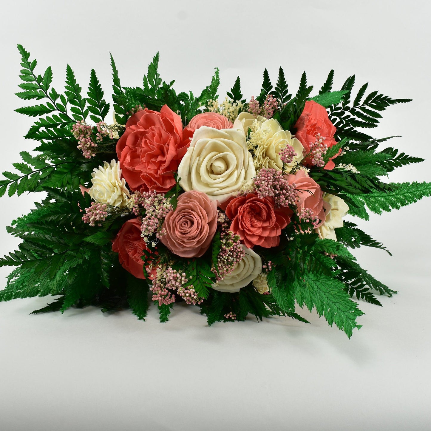 Coral Beach Wood Flower Bouquet