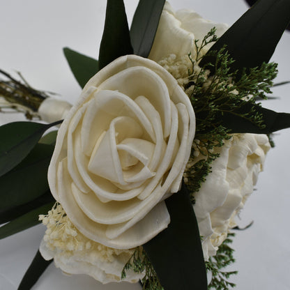 Unforgettable Elopement Wood Flower Bouquet