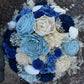 Nautical Blues Wood Flower Bouquet
