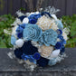 Nautical Blues Wood Flower Bouquet