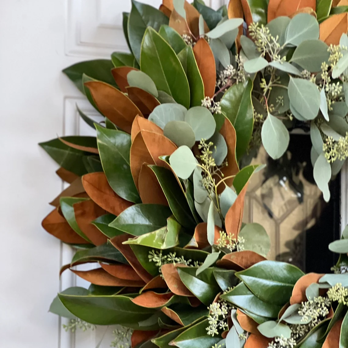 Fresh Seeded Eucalyptus and Magnolia Wreath