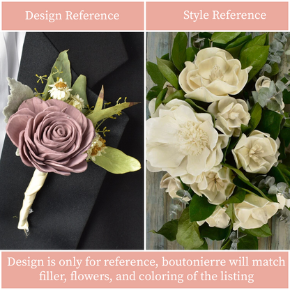 Simply Magnolia Wood Flower Bouquet Collection
