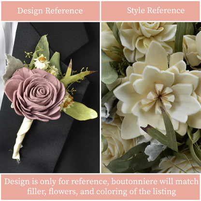 Tuscan Charm Wood Flower Bouquet Collection